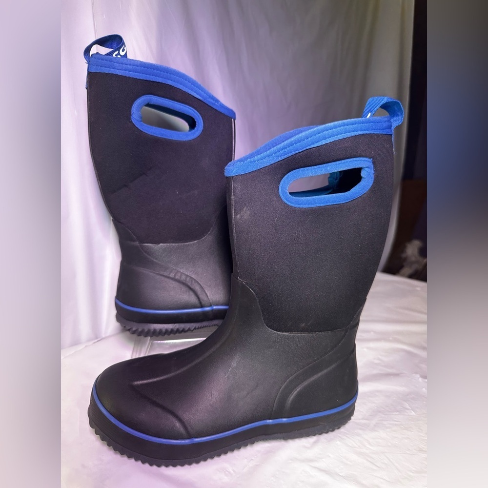 DSG Kids Black and Blue Rain & Snow Boots